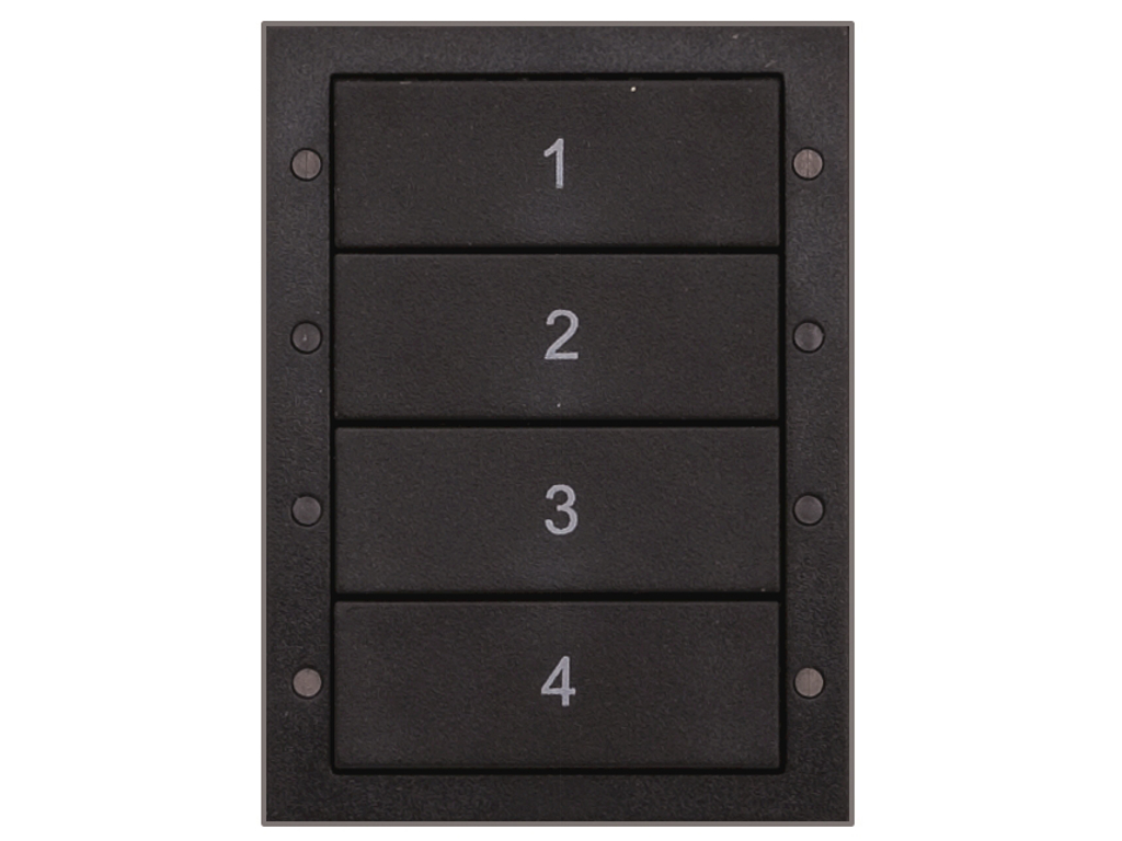 Helvar DALI 137B panel med 4 tryk - Antracitgrå