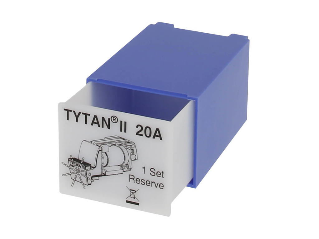 TYTAN® II D0 sikringsskuffer med blinkmelder 3 x 20A - Blå 