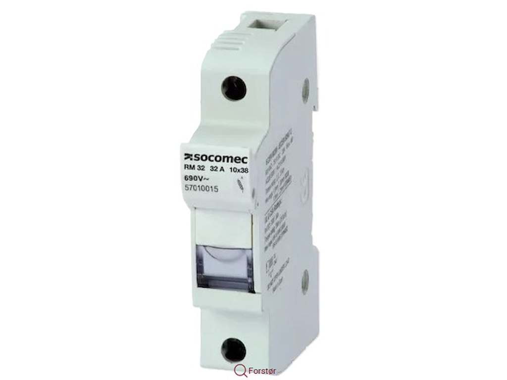 Socomec RM sikringsholder til 10x38 sikring, 1P+N 32A, 1M