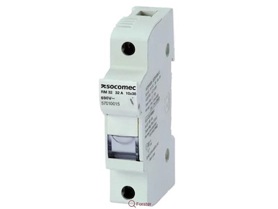 Socomec RM sikringsholder til 10x38 sikring, 1P+N 32A, 1M