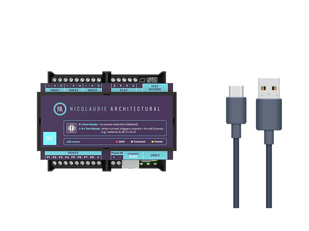 DMX DR2 LITE lyscontroller, LIMITED, 512ch, 99 scener, 5 zoner