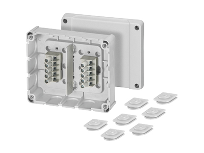 KVIK 139x119 med 2x klemmer 1,5-2,5mm2 5P for kanalinstallation