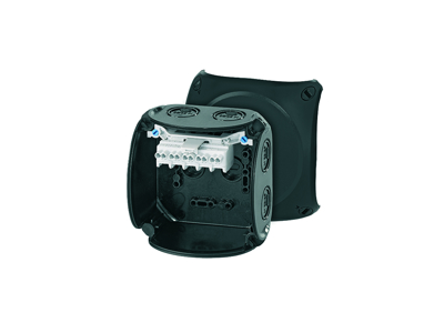 KVIK 104x104mm Sort M20-25 5x1,5-2,5mm² 