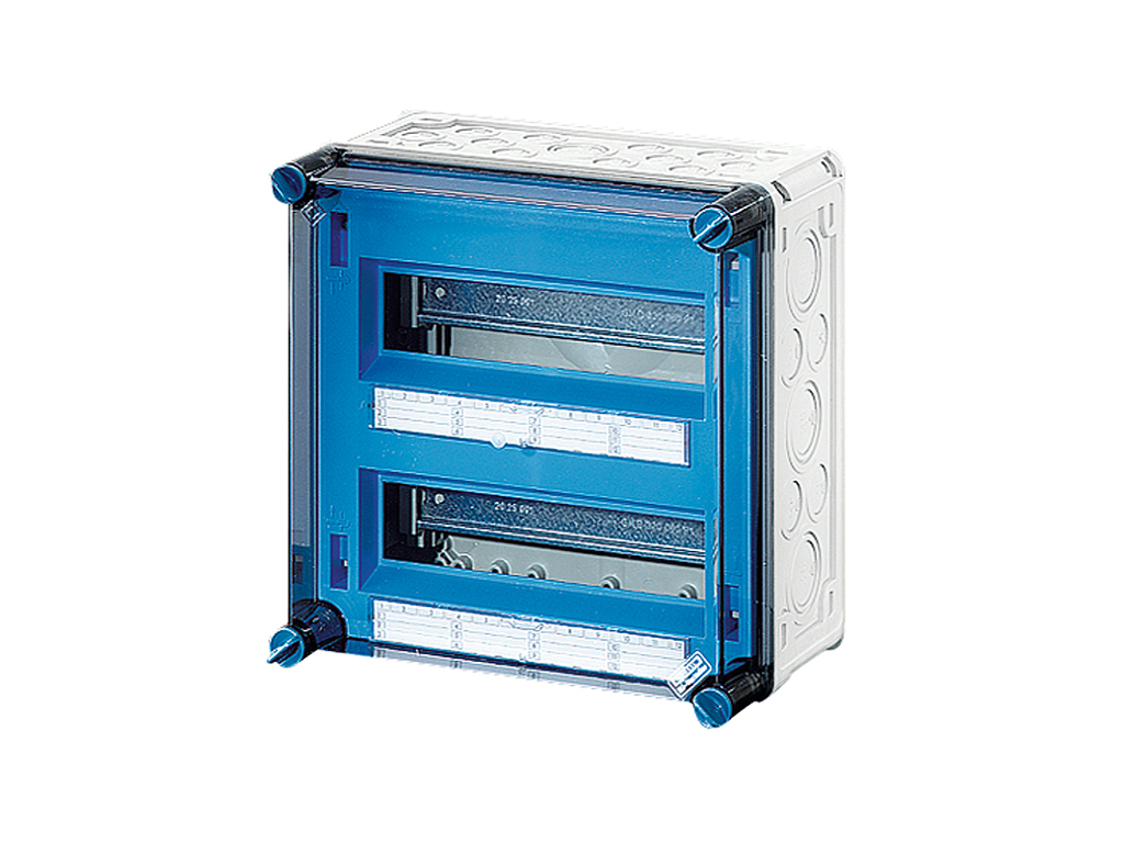 Hensel Mi kasse med DIN-skinne 24M (2x12)