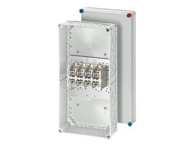 Forgreningsdåse 4x25-240 mm², Cu/Alu, 600x300x170 mm (Mi0401), IP65 - Grå