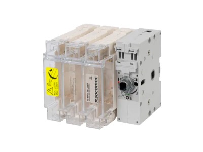 Socomec sikringsbryder NH00C sikringer, 3P 63A - Frontbetjening højre side