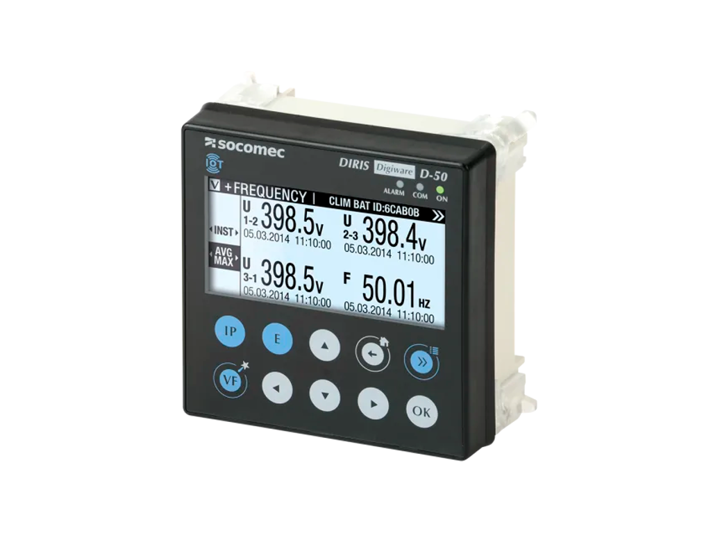 Socomec D-50 display - RS485 og Ethernet