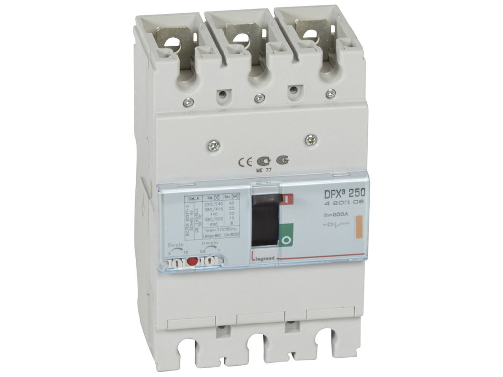 Legrand maksimalafbryder DPX³ 250, 200A 3P, 25kA