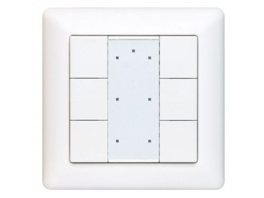Panel med 6 tryk, DALI2 - Hvid