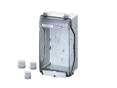 Tom kasse med transparent hængslet låg, 253x136x115 mm