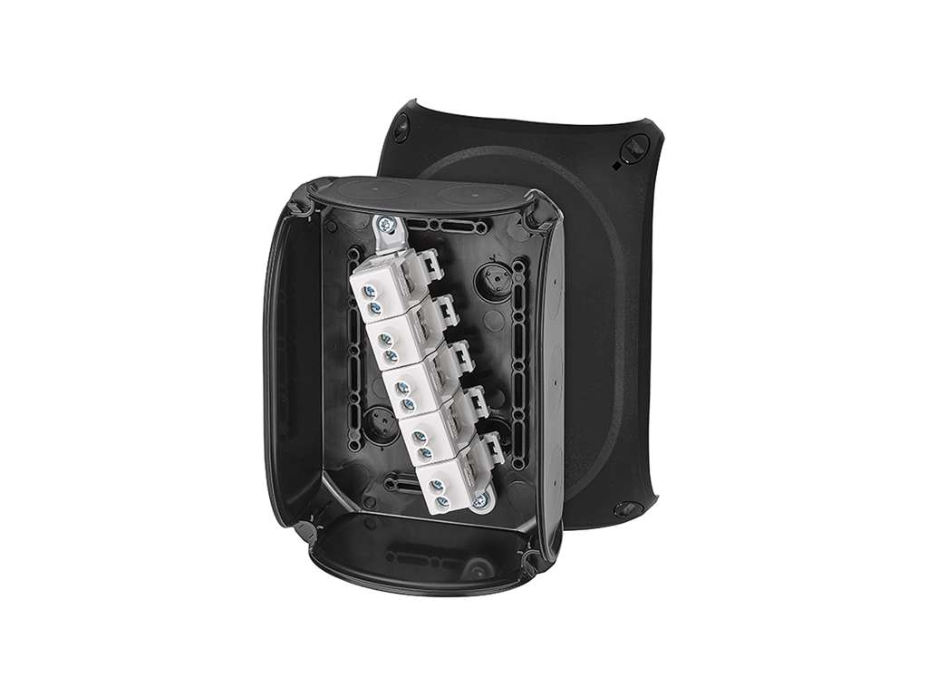 ATEX forgreningsdåse 5x2,5-10 mm², 130x180x77 mm - Sort