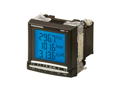 Socomec DIRIS A-41 multifunktionsmåler med neutral strømmåling, 12-48VDC
