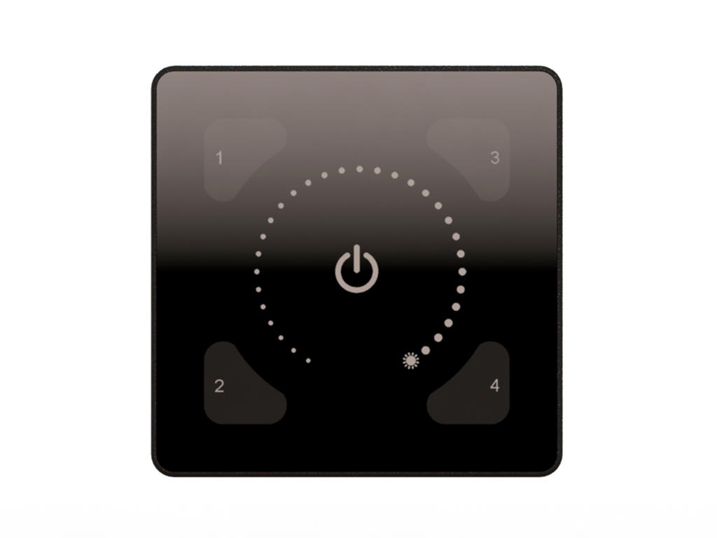 Helvar ILLUSTRIS® panel Scene Control i plast - Sort
