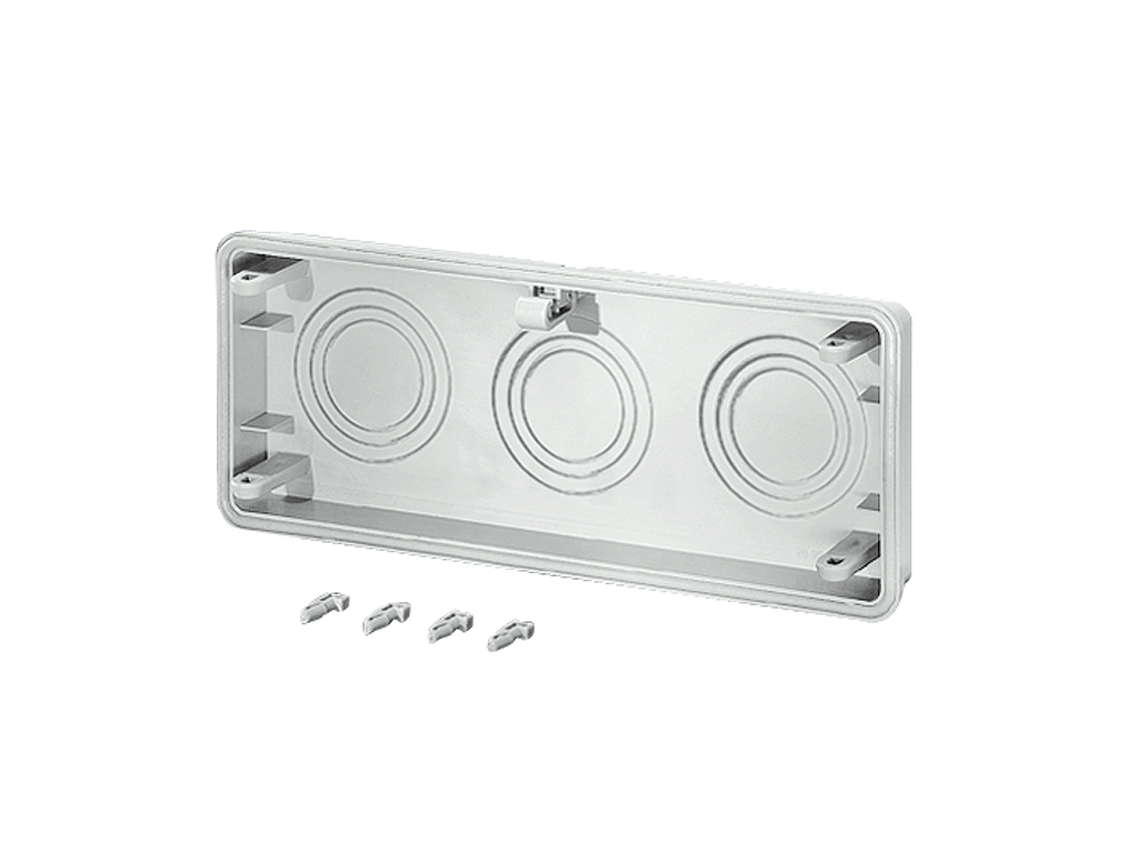 Flange med udslagsblanketter (3 x M40/50/63), 300x25 mm