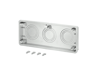 Flange med udslagsblanketter (3 x M40/50/63), 300x25 mm