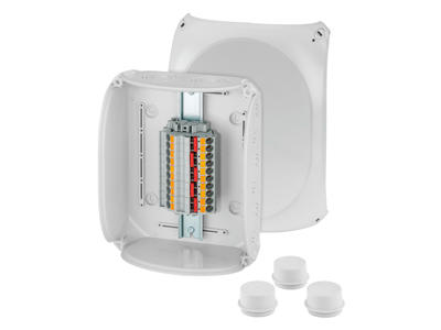 Forgreningsdåse 0,5-16 mm², Cu, 205x255x112 mm, IP66 - Grå