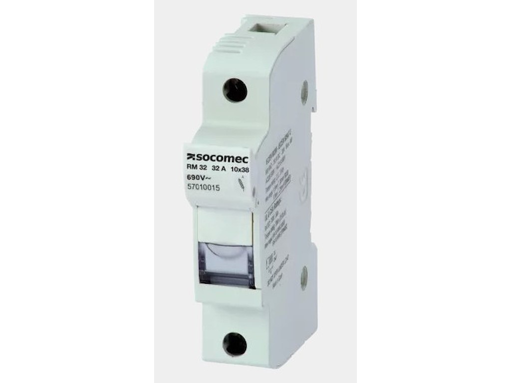 Socomec RM sikringsholder til 10x38 sikring, 1P+N 32A, 1M