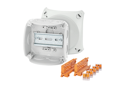 Forgreningsdåse 0,75-4 mm² Cu, 104x104x70 mm - Grå