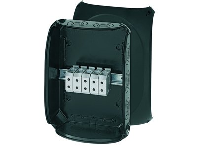 Forgreningsdåse 5x16-50 mm², Cu, 255x355x122 mm, IP66/67/69 - Sort