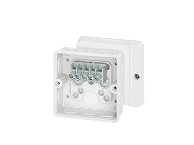 Membrandåse 5x1,5-2,5 mm², Cu 3~, 88x88x50 mm - Hvid