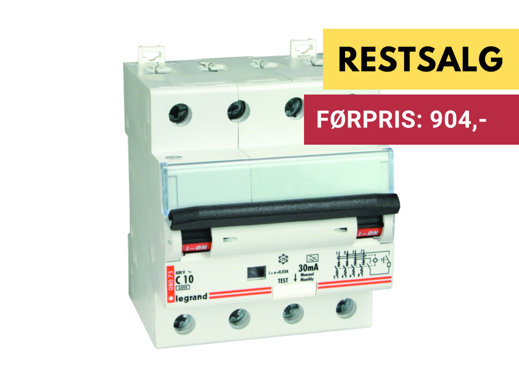 Kombiafbryder HPFI 30mA C10A 4P