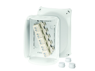 Forgreningsdåse 5x6-16 mm², Cu, 155x210x92 mm, IP66 - Grå