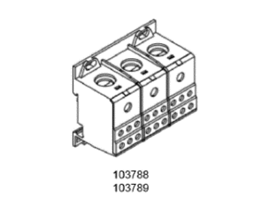 Noark distributionsblok 3P, CU/AL 1x6, 175/125A