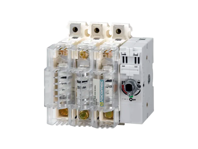 Socomec sikringsbryder NH00 sikringer, 3P 160A - Frontbetjening højre side