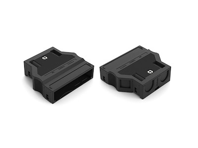 WAGO trækaflastningskappe 5P, til 2 kabler, 5-9 mm, 55 mm - Sort