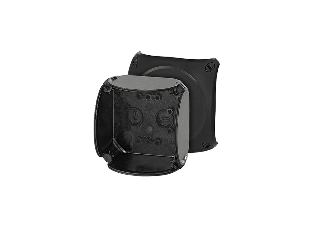 Hensel EB tom dåse 93x93x62 mm, IP66 - Sort