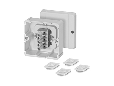 KVIK 88x88 med klemmer 1,5-2,5mm2 5P for kanal.