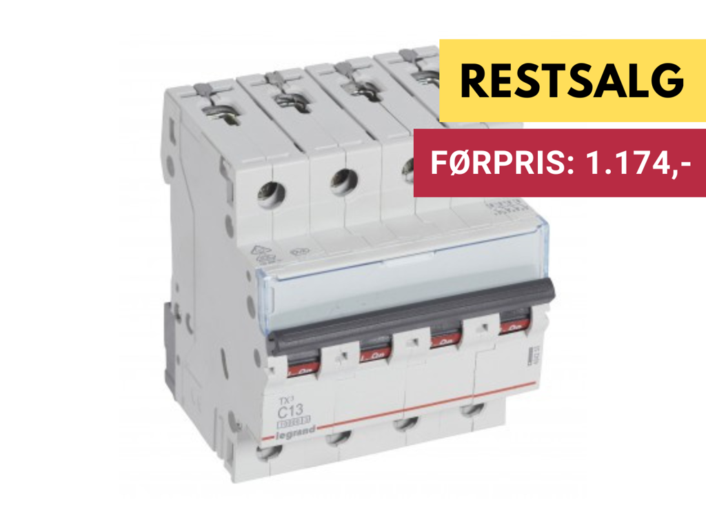 TX3 Automat C 13A 4P 4M 10/10kA 