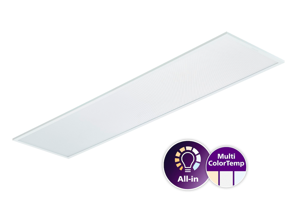 Ledinaire LED panel, All-in, 1200x300, 28W, 3400/3600lm, On/Off, 830/840 - UGR19