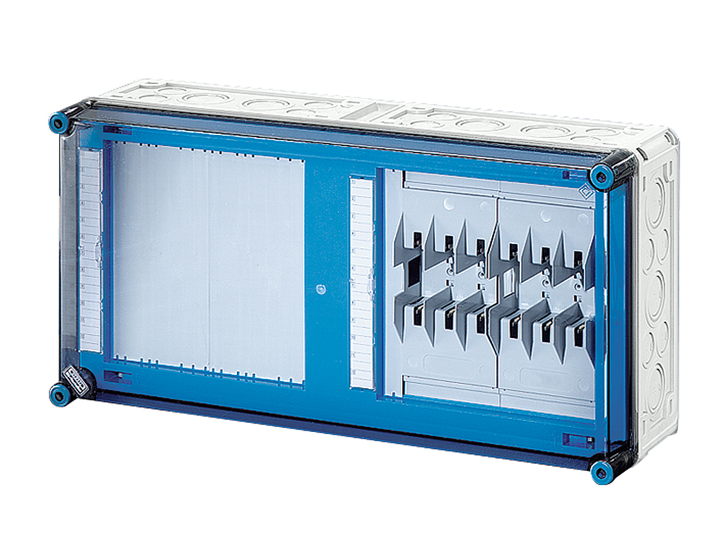 Mi kasse med 2xHRC00 sikringselementer 160A 3P, ln=630A