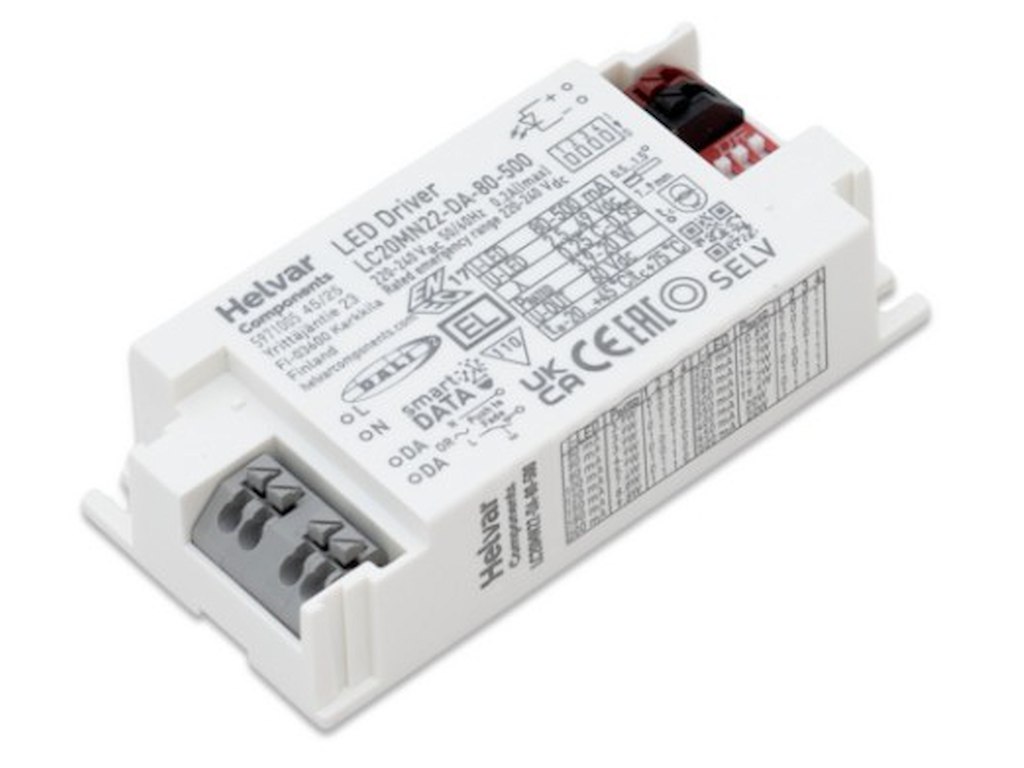 Helvar LED-driver LC20MN22-DA-80-500-LOOP (DALI-2)