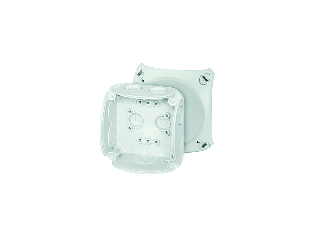 Forgreningsdåse uden klemmer, 93x93x62 mm, IP66 - Grå