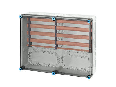 Hensel Mi kasse med skinnefelt 630A Cu 5-polet, 450x600x170 mm
