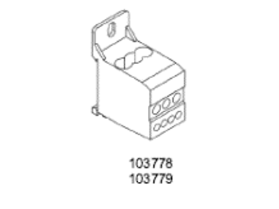 Noark distributionsblok 1P, CU/AL 1x4+2, 80/63A