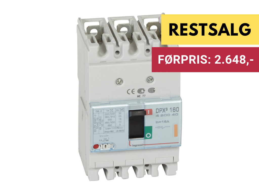 Legrand Maksimalafbryder DPX3 160, 16A 3pol