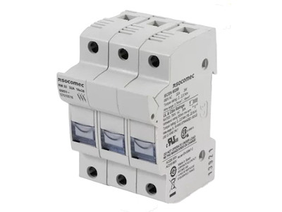 Socomec RM sikringsholder til 10x38 sikring, 3-polet 32A