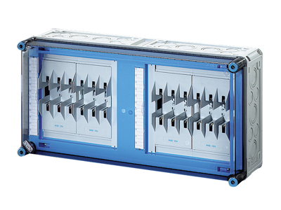 Mi kasse med 4xHRC00 sikringselementer 160A 3P, ln=400A, t/kombination