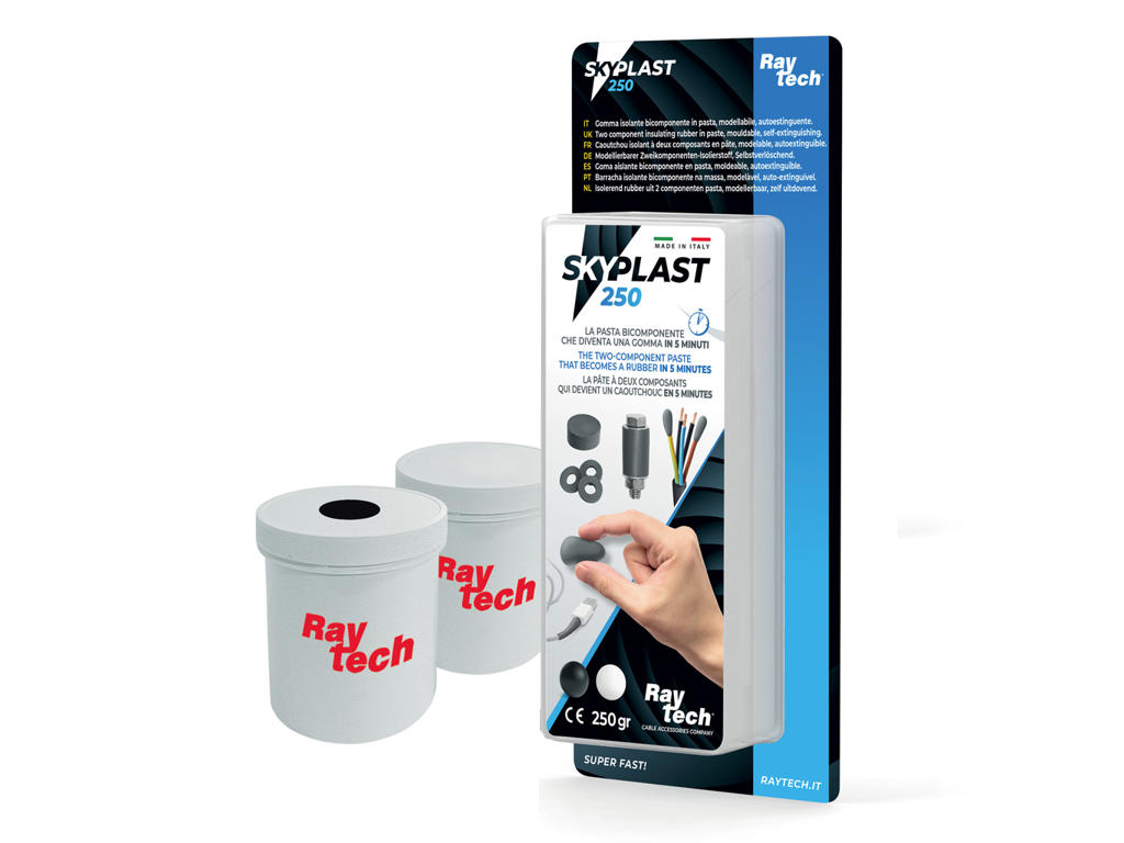 Raytech Skyplast to-komponent isolerende gummi, formbar 250g (2 dåser)