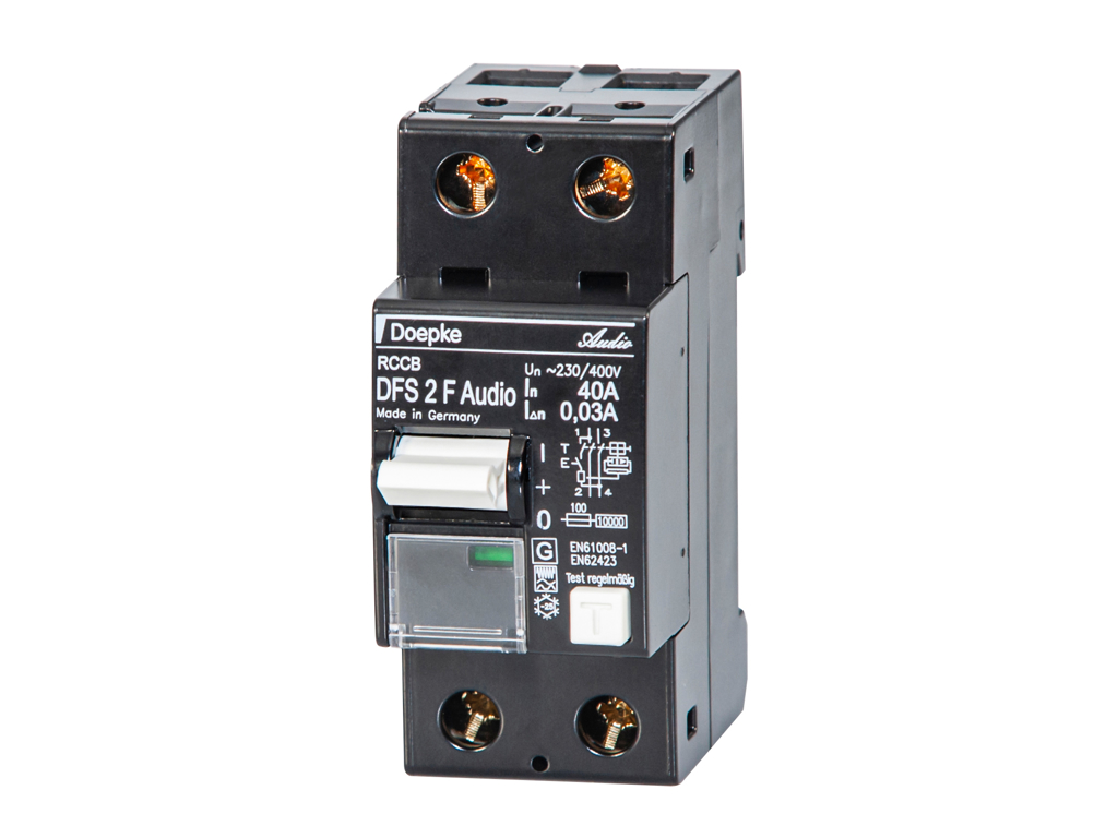 Fejlstrømsafbryder (RCD) DFS2 2P 040A 30mA Audio Type F