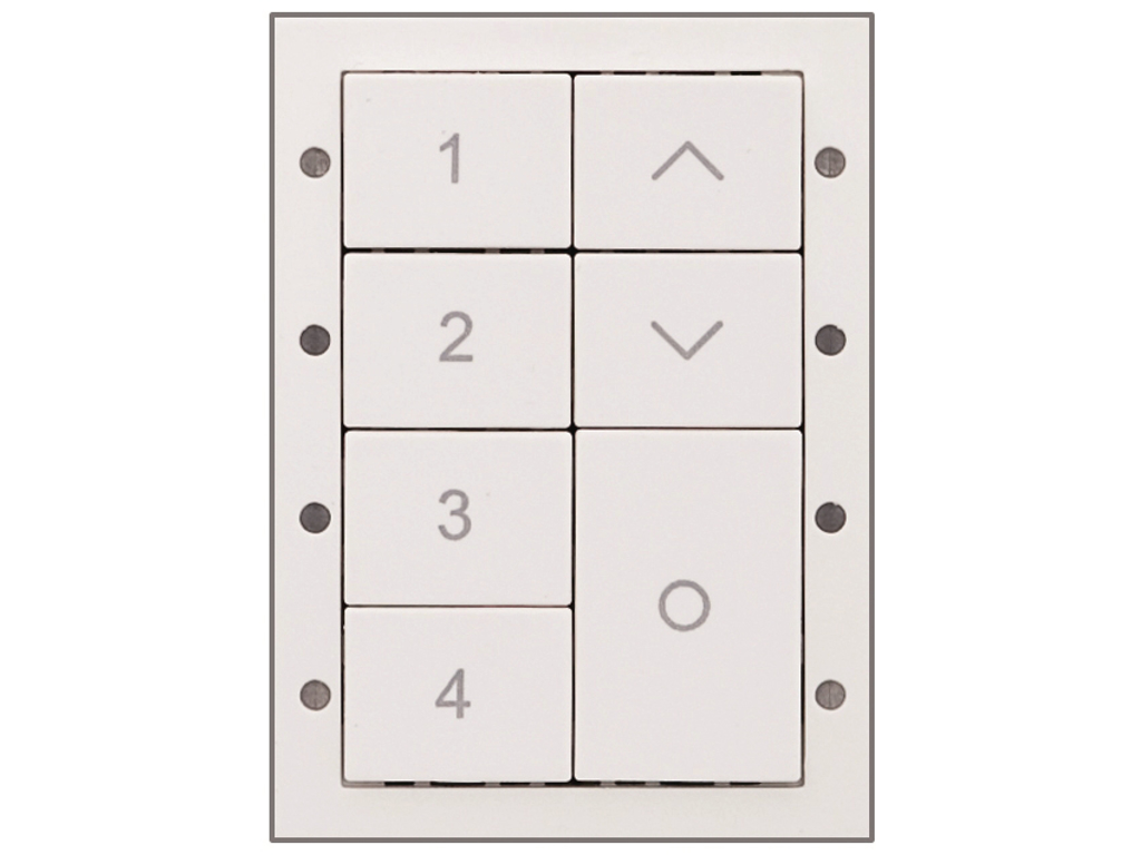 Helvar DALI-2 135WD2 panel med 7 tryk - Hvid