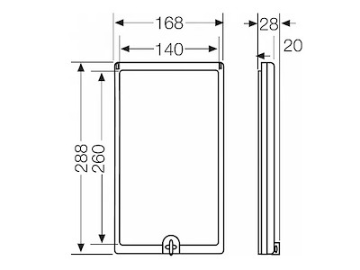 Hængslet låg til målerindkapsling