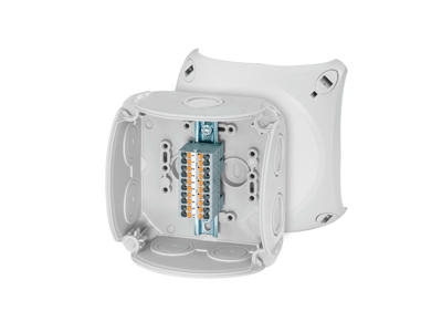 Forgreningsdåse 0,75-2,5 mm², Cu, 104x104x70 mm, IP66 - Grå