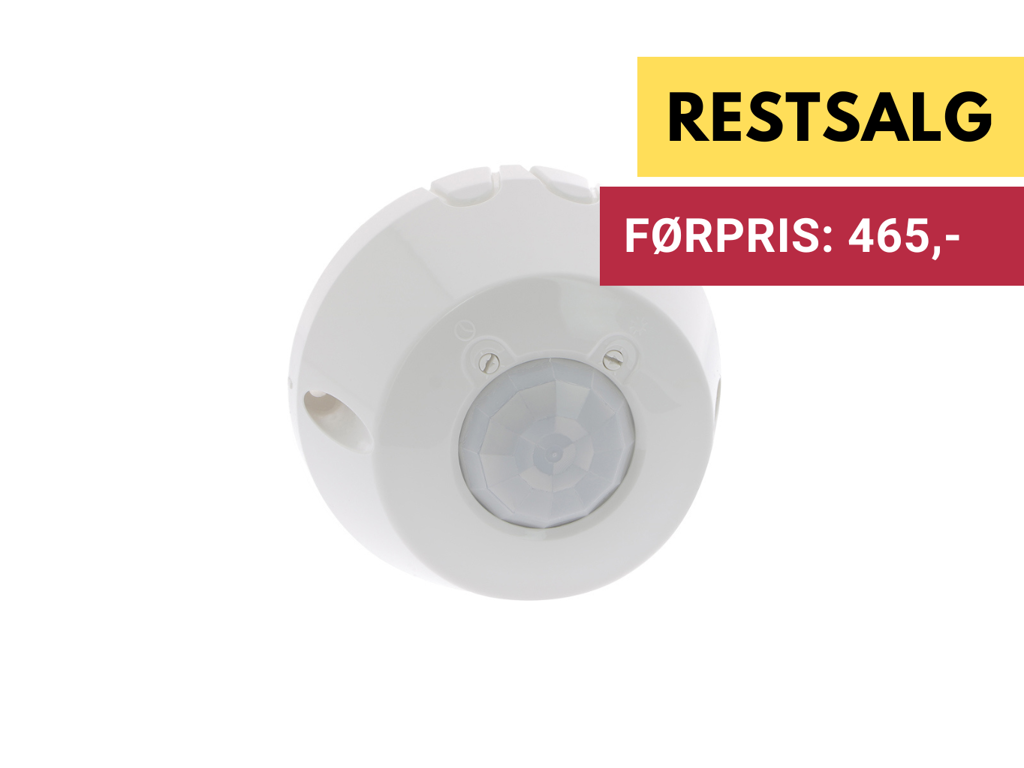 PIR sensor (230V, 360°, Ø8m) IP20 - Hvid