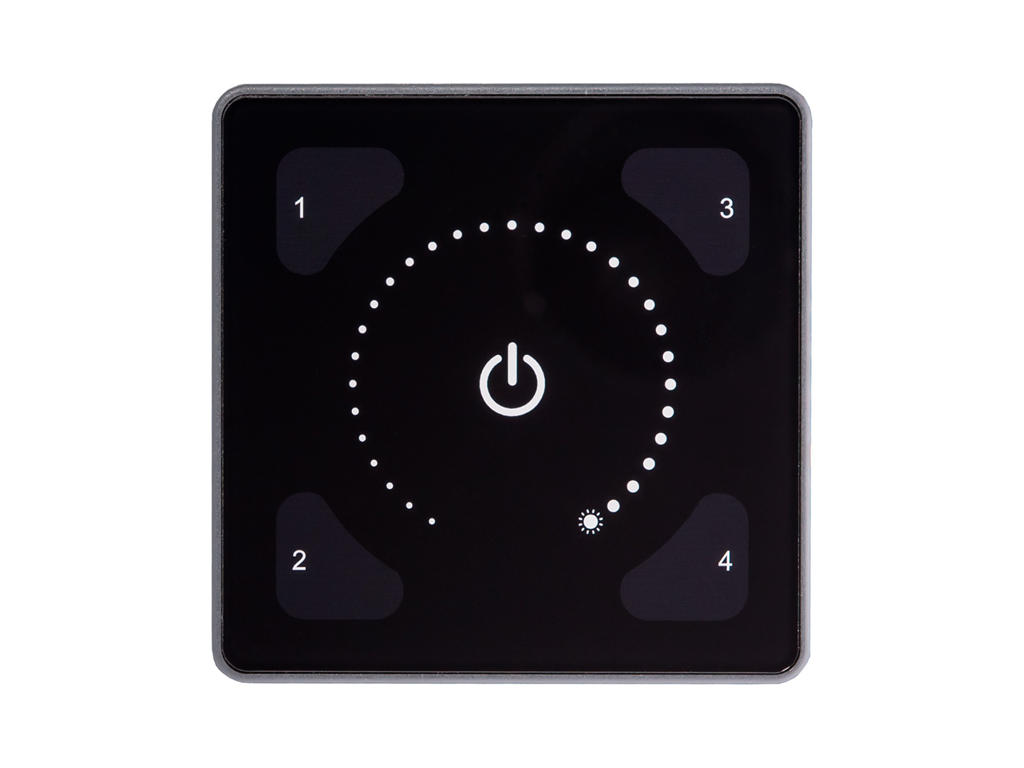 Helvar ILLUSTRIS® panel Scene Control i glas -  Sort