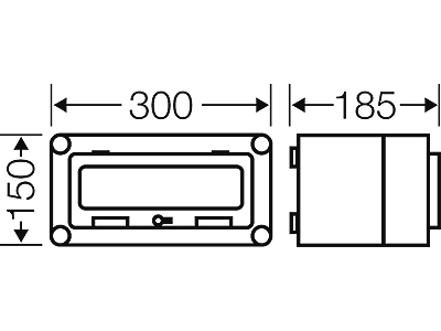 Hensel Mi kasse med DIN-skinne 12M (1x12), 1 x klaplåge