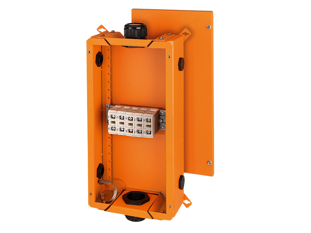 Branddåse 5x16-35 mm², Cu, 276x515x138 mm - Orange